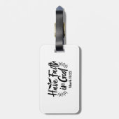 Heb vertrouwen in God Marcus 11:22 Inspirerend quo Bagagelabel (Achterkant verticaal)