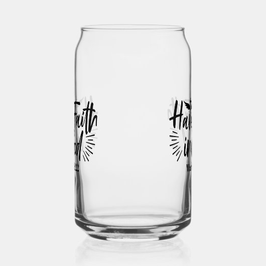 Heb vertrouwen in God Marcus 11:22 Inspirerend quo Blikvorm Glas (Rechts)