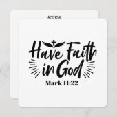Heb vertrouwen in God Marcus 11:22 Inspirerend quo Kaart (Voorkant / Achterkant)