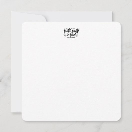 Heb vertrouwen in God Marcus 11:22 Inspirerend quo Kaart (Achterkant)