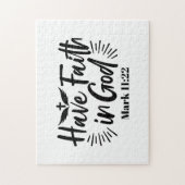 Heb vertrouwen in God Marcus 11:22 Inspirerend quo Legpuzzel (Verticaal)