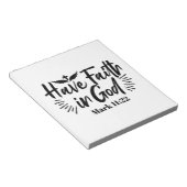 Heb vertrouwen in God Marcus 11:22 Inspirerend quo Notitieblok (Schuin)