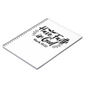 Heb vertrouwen in God Marcus 11:22 Inspirerend quo Notitieboek (Linkerzijde)