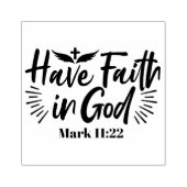 Heb vertrouwen in God Marcus 11:22 Inspirerend quo Rubberstempel (Afrduk)