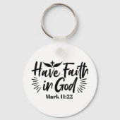 Heb vertrouwen in God Marcus 11:22 Inspirerend quo Sleutelhanger (Voorkant)