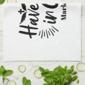 Heb vertrouwen in God Marcus 11:22 Inspirerend quo Theedoek (Gevouwen)