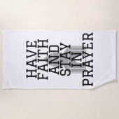 Heb vertrouwen in het gebed vet strandlaken (Voorkant)