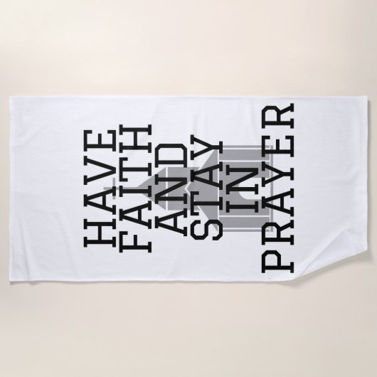 Heb vertrouwen in het gebed vet strandlaken (Voorkant)