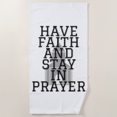 Heb vertrouwen in het gebed vet strandlaken (Voorkant)