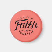 Heb vertrouwen in jezelf koraal magneet (Voorkant)