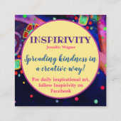 "Heb vertrouwen" Kindness Kaarten Vierkante Visitekaartje (Achterkant)