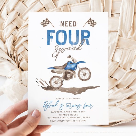 Heb VIER Uitnodiging van de Verjaardag van de Snel