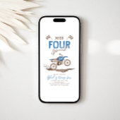 Heb VIER Uitnodiging van de Verjaardag van de Snel