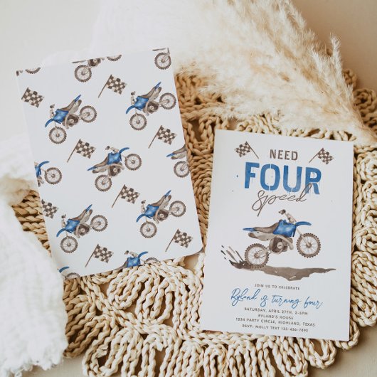 Heb VIER Uitnodiging van de Verjaardag van de Snel