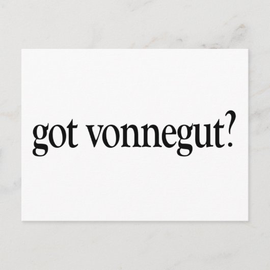 Heb Vonnegut Briefkaart (Voorkant)