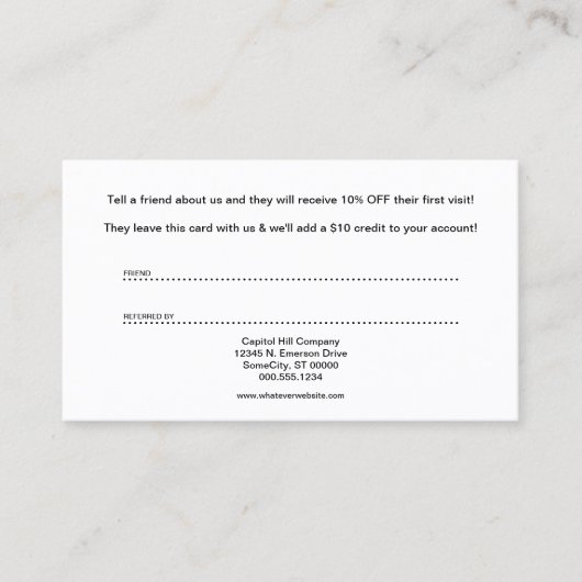 Heb vrienden doorverwijzingskaarten aanbevelingskaartje (Voorkant)