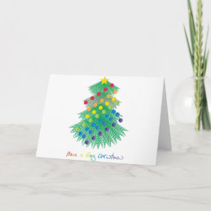 Heb Vrolijke Kerstmis Feestdagen Kaart