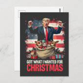 Heb wat ik wilde voor Kerstmis Trump Santa Briefkaart (Voorkant / Achterkant)