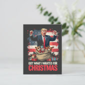 Heb wat ik wilde voor Kerstmis Trump Santa Kaart (Staand voorkant)