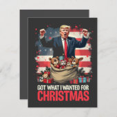 Heb wat ik wilde voor Kerstmis Trump Santa Kaart (Voorkant / Achterkant)
