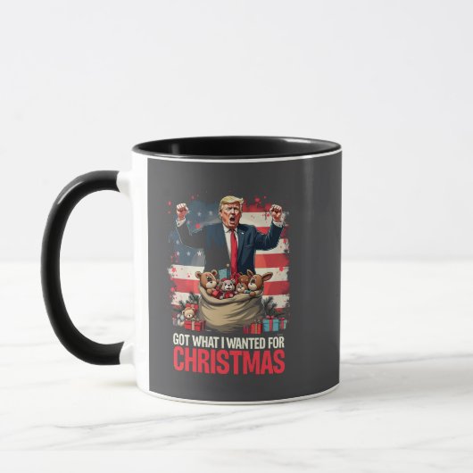 Heb wat ik wilde voor Kerstmis Trump Santa Mok (Links)