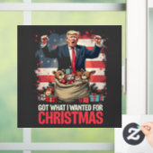 Heb wat ik wilde voor Kerstmis Trump Santa Raamsticker (Huis)