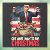 Heb wat ik wilde voor Kerstmis Trump Santa Raamsticker (Vel 3)