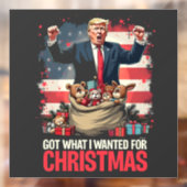 Heb wat ik wilde voor Kerstmis Trump Santa Raamsticker (Vel 2)