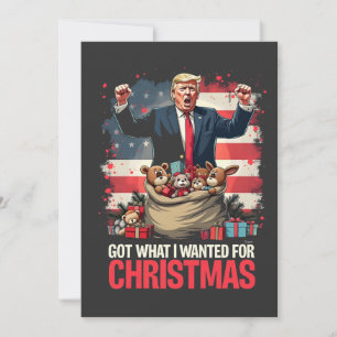 Heb wat ik wilde voor Kerstmis Trump Santa Save The Date