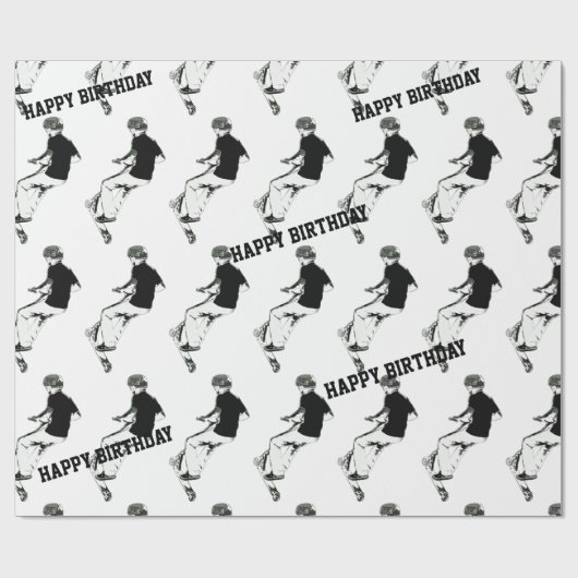 Heb wat lucht! - Stuntscooter truc Cadeaupapier (Vlak)