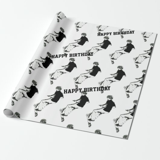 Heb wat lucht! - Stuntscooter truc Cadeaupapier (Uitgerold)