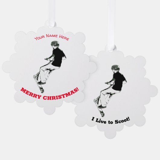 Heb wat lucht! - Stuntscooter truc Ornament Kaart (Voorkant / Achterkant)