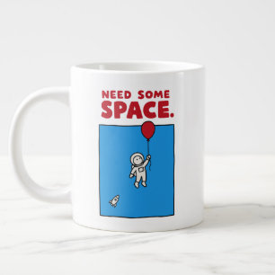 Heb wat ruimte nodig Grappige astronaut ballon Rui Grote Koffiekop