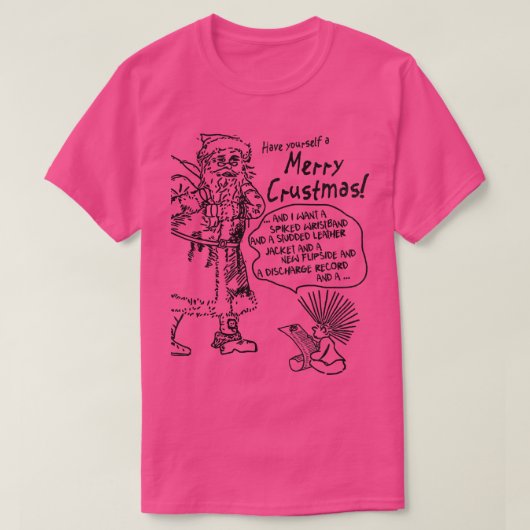 Heb Yoursa Vrolijk Crustmas Korst Punk Kerstmis T-shirt (Design voorkant)