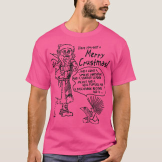 Heb Yoursa Vrolijk Crustmas Korst Punk Kerstmis T-shirt