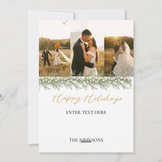 Heb zelf een kleine kerst getrouwd feestdagenkaart (Achterkant)