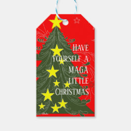 Heb zelf een MAGA Little Christmas Patriotic Cadeaulabel