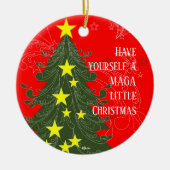 Heb zelf een MAGA Little Christmas Patriotic Keramisch Ornament (Voorkant)