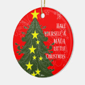 Heb zelf een MAGA Little Christmas Patriotic Keramisch Ornament (Links)