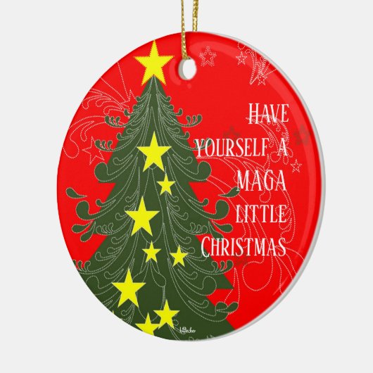 Heb zelf een MAGA Little Christmas Patriotic Keramisch Ornament (Links)