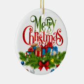 Heb zelf een "MERRY CHRISTMAS"-sieraad Keramisch Ornament (Rechts)