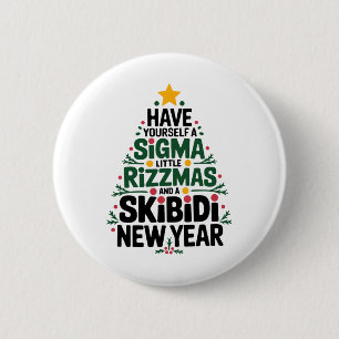 Heb zelf een sigma kleine Rizzmas en Skibidin Ronde Button 5,7 Cm
