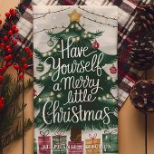 Heb zelf een vrolijk kerstboompje theedoek