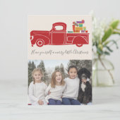 Heb zelf een vrolijk kerstfoto feestdagenkaart (Staand voorkant)