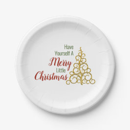 Heb zelf een vrolijk klein Bord van kerstpapier