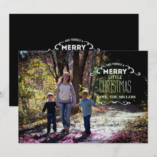 Heb zelf Vrolijk Weinig Kerstmis Feestdagenkaart (Voorkant / Achterkant)