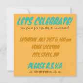 Heba de uitnodiging van de Octopus Custom Birthday (Achterkant)