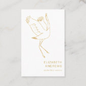 Hebamme, Storch schlicht-moderne Visitenkarte Visitekaartje (Voorkant)