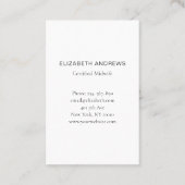 Hebamme, Storch schlicht-moderne Visitenkarte Visitekaartje (Achterkant)