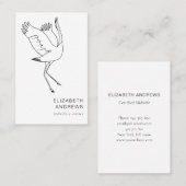 Hebamme, Storch schlicht-moderne Visitenkarte Visitekaartje (Voorkant / Achterkant)